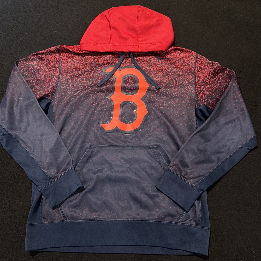 MLB Boston Red Sox Nike Baseball Hoodie Red Blue NICE 2014 Sweatshirt Clean sz M